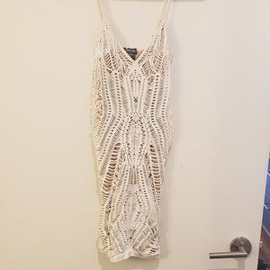 Cut out lace up mini dress